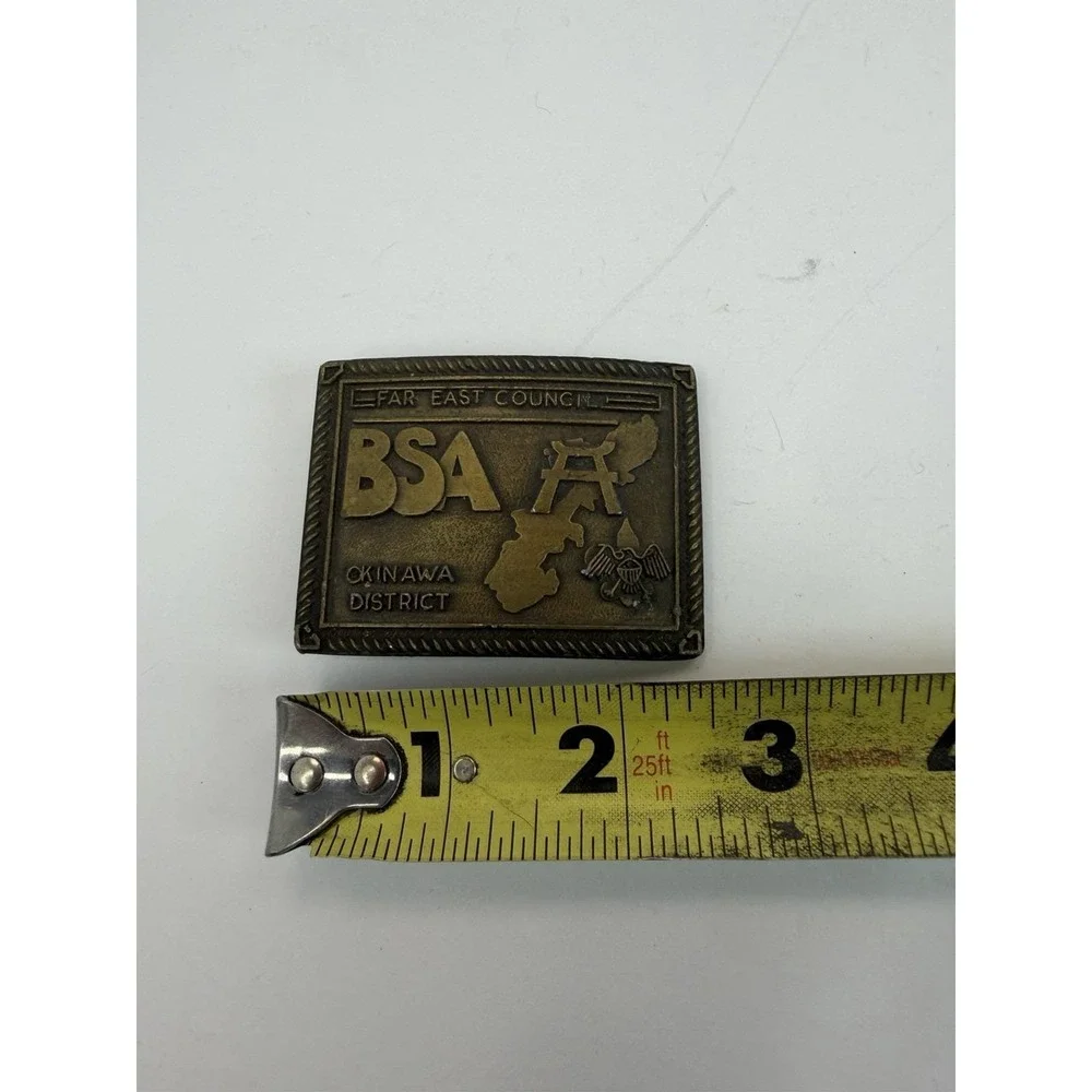 BSA Far East Council Belt Buckle Boy Scouts Okinawa District Japan
